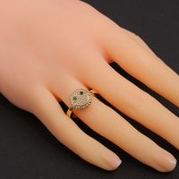 Simple Fashion Jewelry Smiling Face Niche Design Open Ring main image 4