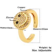 Simple Fashion Jewelry Smiling Face Niche Design Open Ring main image 5