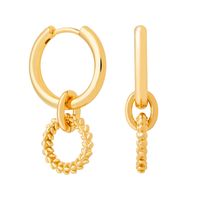 Retro Three-circle Interlocking Earrings European And American Round Twist Earrings main image 1