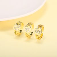 Fashion Men's And Women's Hip-hop 26 English Letters Opening 18k Zircon Copper Ring main image 5