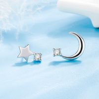Korean Diamond Star Moon Earrings Fashion Zircon Earrings main image 1
