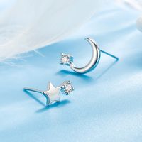 Korean Diamond Star Moon Earrings Fashion Zircon Earrings main image 3