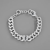 European And American Hip Hop New Cuban Chain Copper Diamond Zircon Men's Bracelet Necklace main image 4