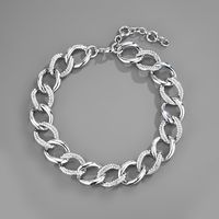 Personnalité Simple Diamant Ovale Bambou Joint Bracelet Léger Collier De Mode De Luxe main image 3