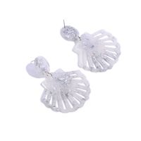 Korea New White Shell Earrings Creative Transparent Acrylic Earrings main image 5