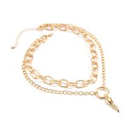 European And American Retro Exaggerated Hip-hop Double Large Gold Chain Thick Necklace main image 3
