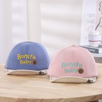 Candy Color Embroidery Soft Brim Hat Spring And Autumn Outdoor Sunshade Baby Hat main image 1