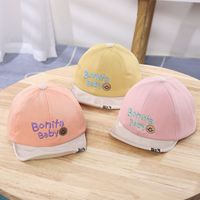 Candy Color Embroidery Soft Brim Hat Spring And Autumn Outdoor Sunshade Baby Hat main image 4