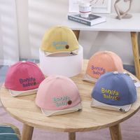 Candy Color Embroidery Soft Brim Hat Spring And Autumn Outdoor Sunshade Baby Hat main image 5