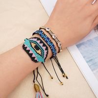 New Blue Beaded Demon Eye Tassel Personality Stacking Bracelet sku image 4