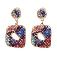 Fashion Creative Geometric Earrings Diamond-studded Geometric Earrings sku image 1