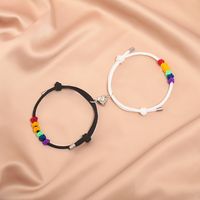 European And American New Fashion Heart Magnet Couple Bracelet A Pair Set Wholesale sku image 2