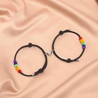 European And American New Fashion Heart Magnet Couple Bracelet A Pair Set Wholesale sku image 3
