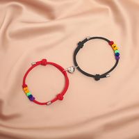 European And American New Fashion Heart Magnet Couple Bracelet A Pair Set Wholesale sku image 5
