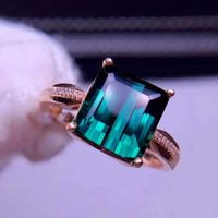 European And American Fashion 18k Rose Gold-plated Color Treasure Copper Open Ring sku image 1