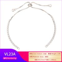 White Diamond Bracelet Micro-inlaid Zircon Copper Bracelet Accessories sku image 2