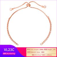 White Diamond Bracelet Micro-inlaid Zircon Copper Bracelet Accessories sku image 3