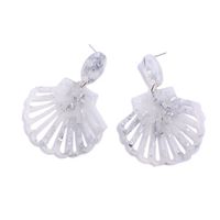 Korea New White Shell Earrings Creative Transparent Acrylic Earrings sku image 1