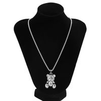 New Toy Letters Flower Face Bear Pendant Titanium Steel Sweater Chain Female sku image 1