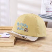 Candy Color Embroidery Soft Brim Hat Spring And Autumn Outdoor Sunshade Baby Hat sku image 1