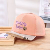Candy Color Embroidery Soft Brim Hat Spring And Autumn Outdoor Sunshade Baby Hat sku image 3