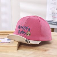 Candy Color Embroidery Soft Brim Hat Spring And Autumn Outdoor Sunshade Baby Hat sku image 4