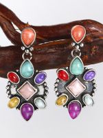 Colored Bohemia Retro Gemstone Earrings Drop Earring main image 6