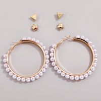 Fashion Classic Trend Lady Exquisite Hoop Earring Stud Earring Set sku image 8