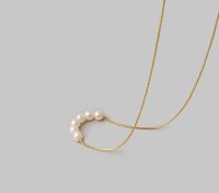 Wholesale Jewelry Simple Pearl Titanium Steel Necklace Nihaojewelry sku image 1