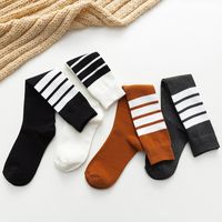 Stripe Socks College Style Korean Version Medium Tube Cotton Knee Socks main image 1