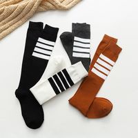 Stripe Socks College Style Korean Version Medium Tube Cotton Knee Socks main image 4