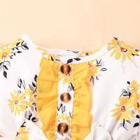 Baby Girl Printed Mesh Skirt Sweet And Cute Flying Sleeve Dress main image 4