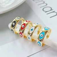 Trend Ring 18k Gold-plated Oil Drop Simple Personality Eye Opening Adjustable Female Ring main image 1