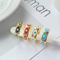 Trend Ring 18k Gold-plated Oil Drop Simple Personality Eye Opening Adjustable Female Ring main image 4