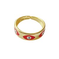 Trend Ring 18k Gold-plated Oil Drop Simple Personality Eye Opening Adjustable Female Ring main image 6
