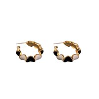 Fashion Black And White Contrast Color Dripping Geometric Earrings Female Wholesale main image 6
