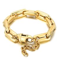 Fashion Geometric Titanium Steel 18K Gold Plated Bracelets In Bulk main image 2