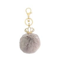 Fashion Fur Plush Crown Keychain Alloy Pendant Fashion Plush Bag Pendant Wholesale main image 6