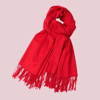 Scarf For Women In Winter Imitation Cashmere Red Dual-use Bib Autumn And Winter main image 1