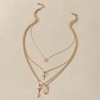 Retro Ethnic Style Cross Horns Alloy Women's Layered Necklaces main image 7