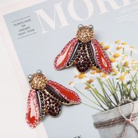 New Creative Insect Moth Diamond-studded Earrings main image 3
