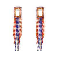 European And American Fashion Diamond Tassel Geometric Earrings Wholesale main image 2