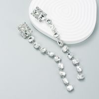 Fashion Long Alloy Diamond Tassel Earrings Female Trend Light Luxury Earrings main image 4