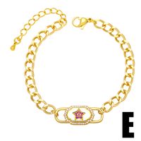 European And American Star Moon Bracelet Simple Cuban Chain Bracelet main image 6