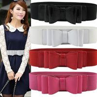 Korean Solid Color Bow Belt Ladies Belt Girdle Wholesale main image 2
