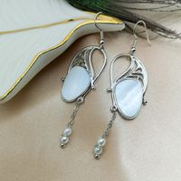 European And American Creative Swan, Mussel Shell Pearl Exaggerated Earrings main image 4