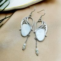 European And American Creative Swan, Mussel Shell Pearl Exaggerated Earrings main image 5