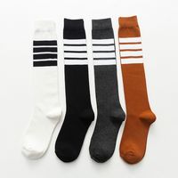 Stripe Socks College Style Korean Version Medium Tube Cotton Knee Socks sku image 10