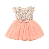 Ropa De Verano Para Niños, Falda Floral Con Costura Para Bebés, Vestido Para Niñas sku image 1