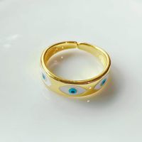 Trend Ring 18k Gold-plated Oil Drop Simple Personality Eye Opening Adjustable Female Ring sku image 3